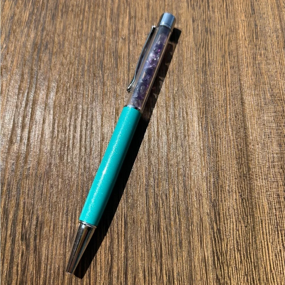 Teal Amethyst Pen